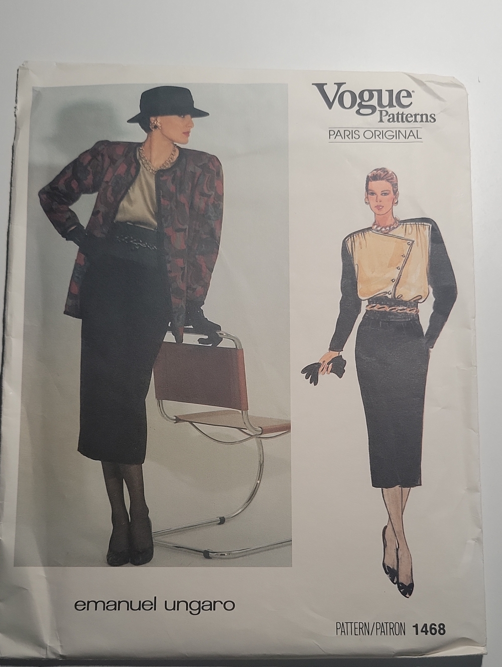 Vintage Vogue Paris Original #1468 Sewing Pattern, Size 10 UNCUT